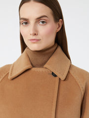 Double-breasted wool peacoat - Camel
