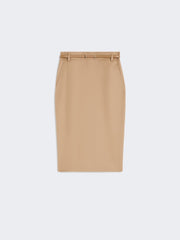 Wool pencil skirt - Camel