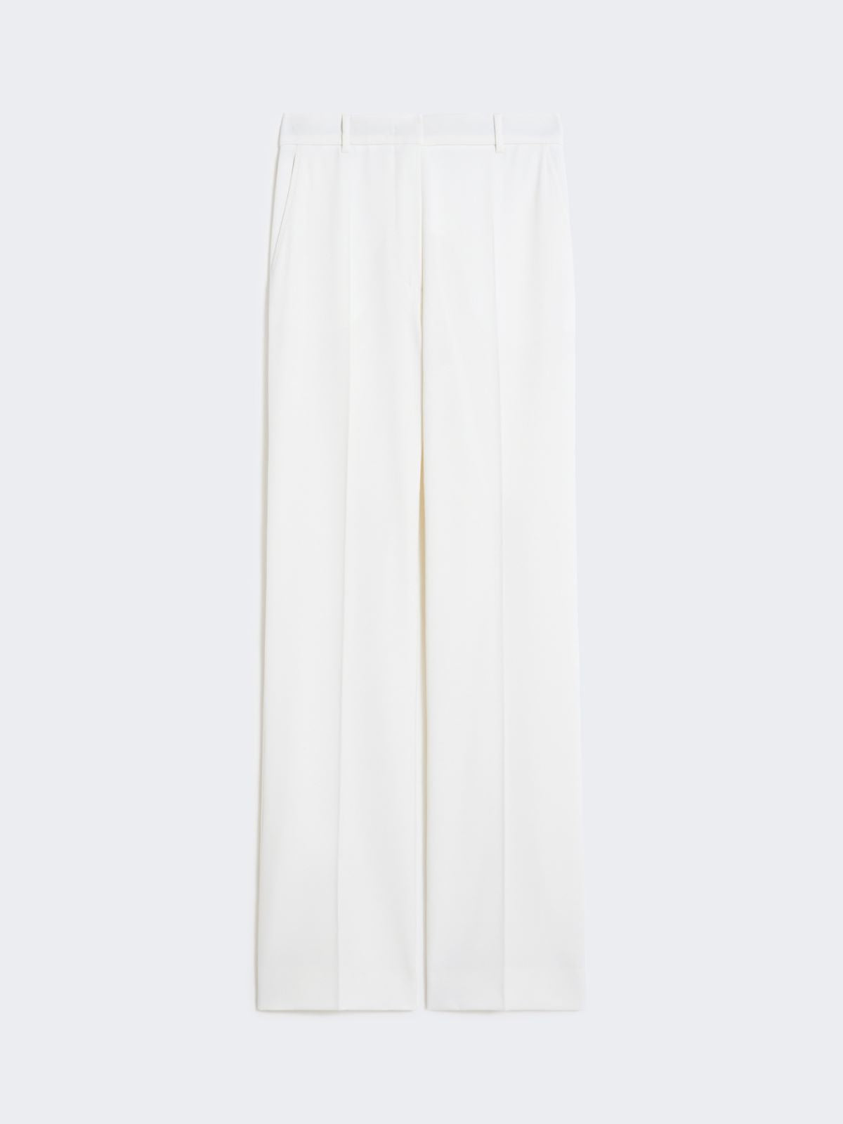 Wool crepe trousers - White