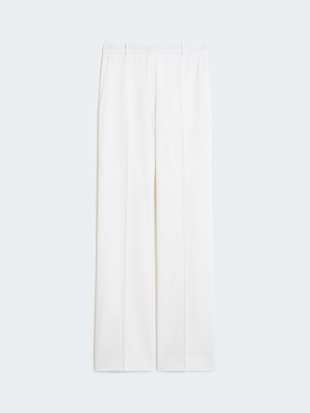 Wool crepe trousers - White