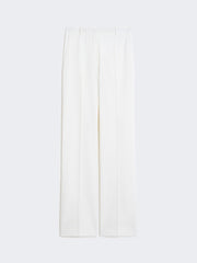 Wool crepe trousers - White