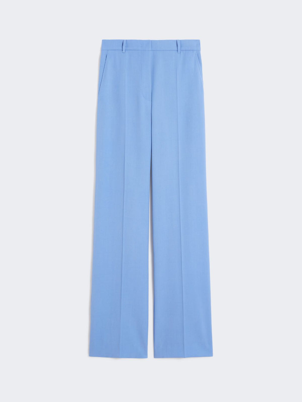 Wool crepe trousers - Light blue