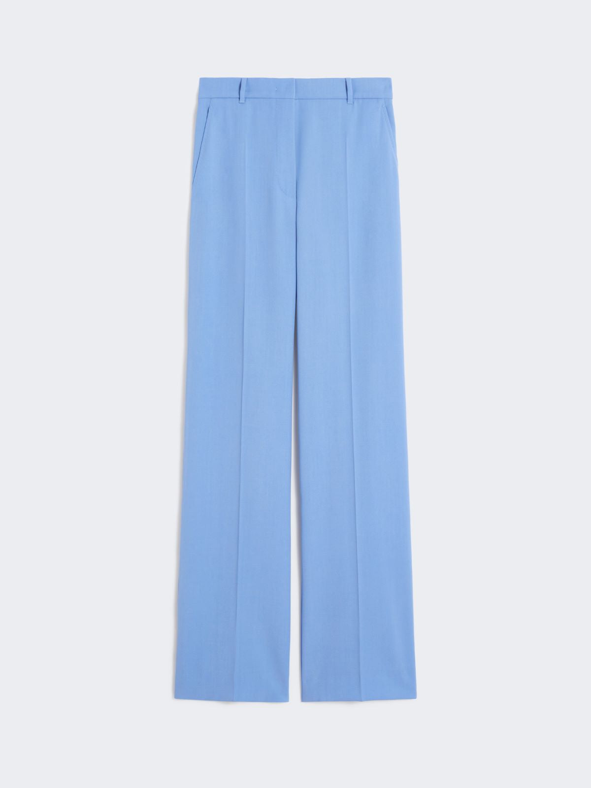 Wool crepe trousers - Light blue