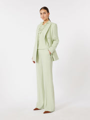 Wool crepe trousers - Green