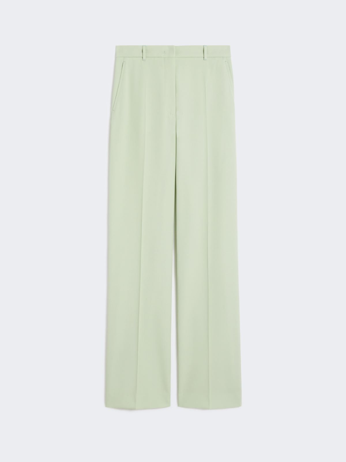 Wool crepe trousers - Green