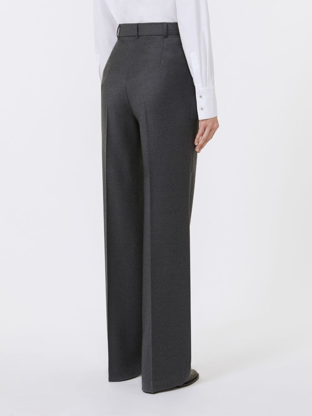 Stretch flannel trousers - Dark grey