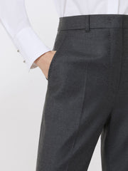 Stretch flannel trousers - Dark grey