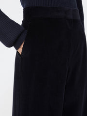 Flared velvet trousers - Midnightblue