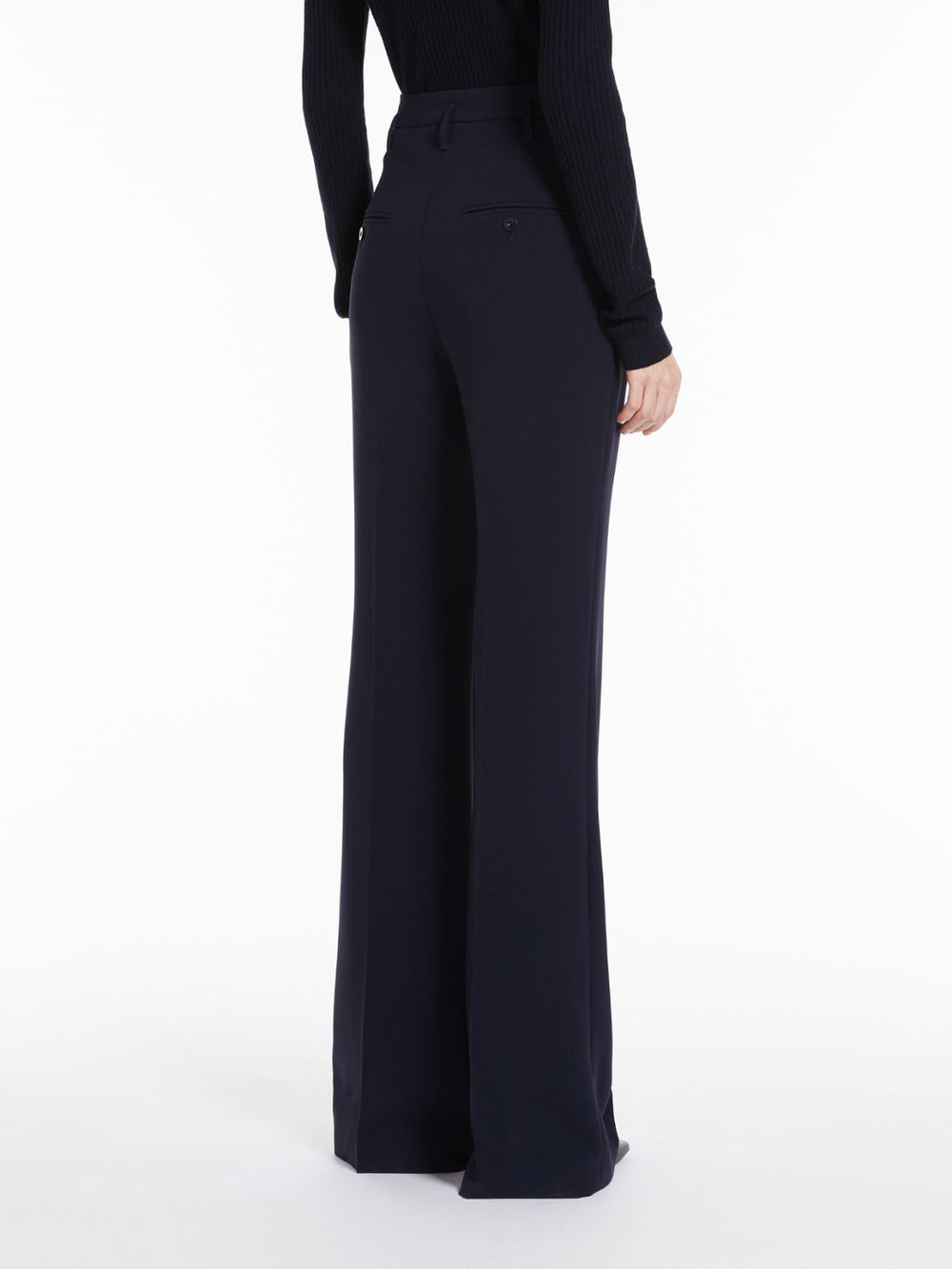 Flared cady trousers - Navy