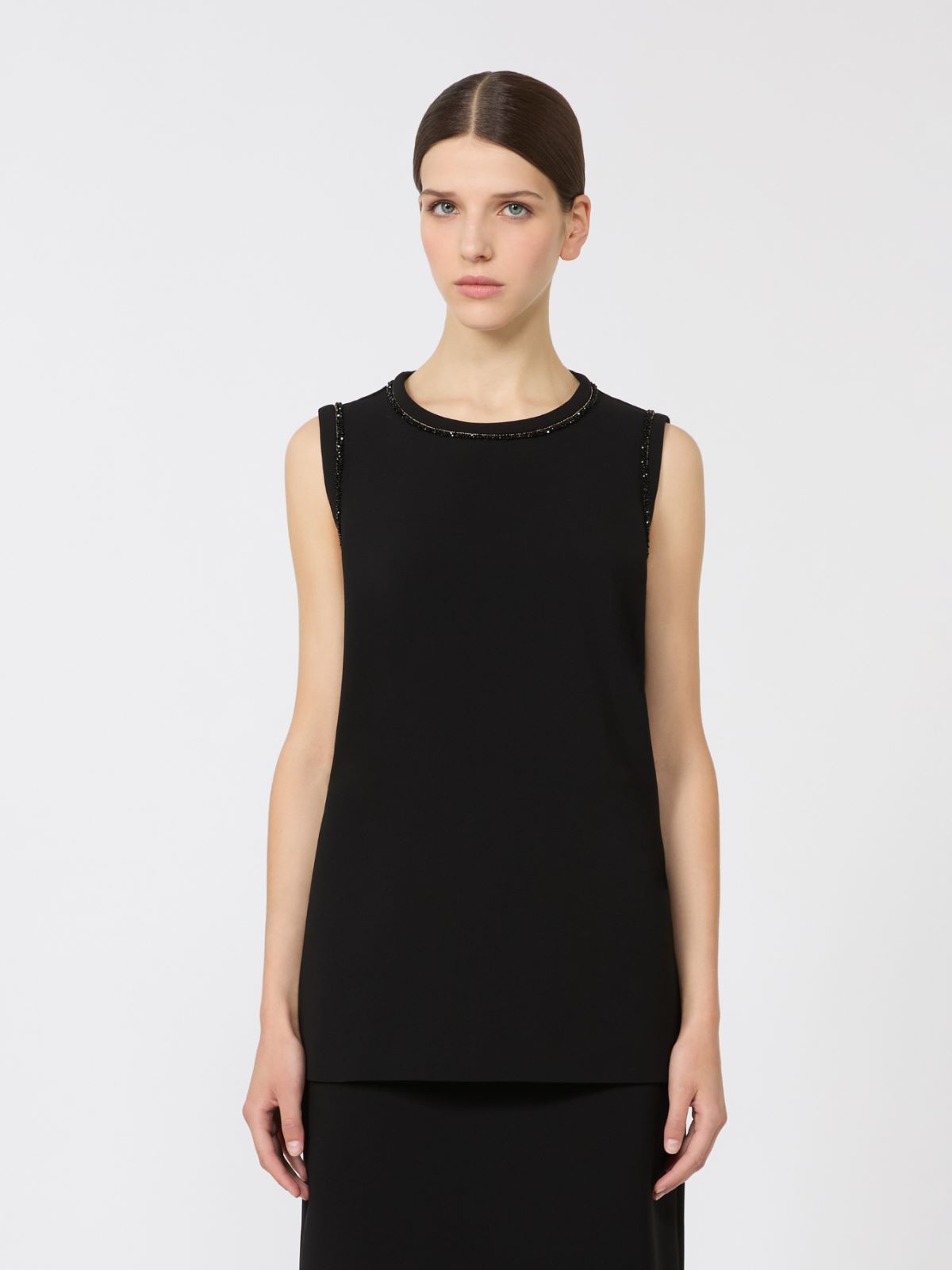 Cady crew neck blouse - Black