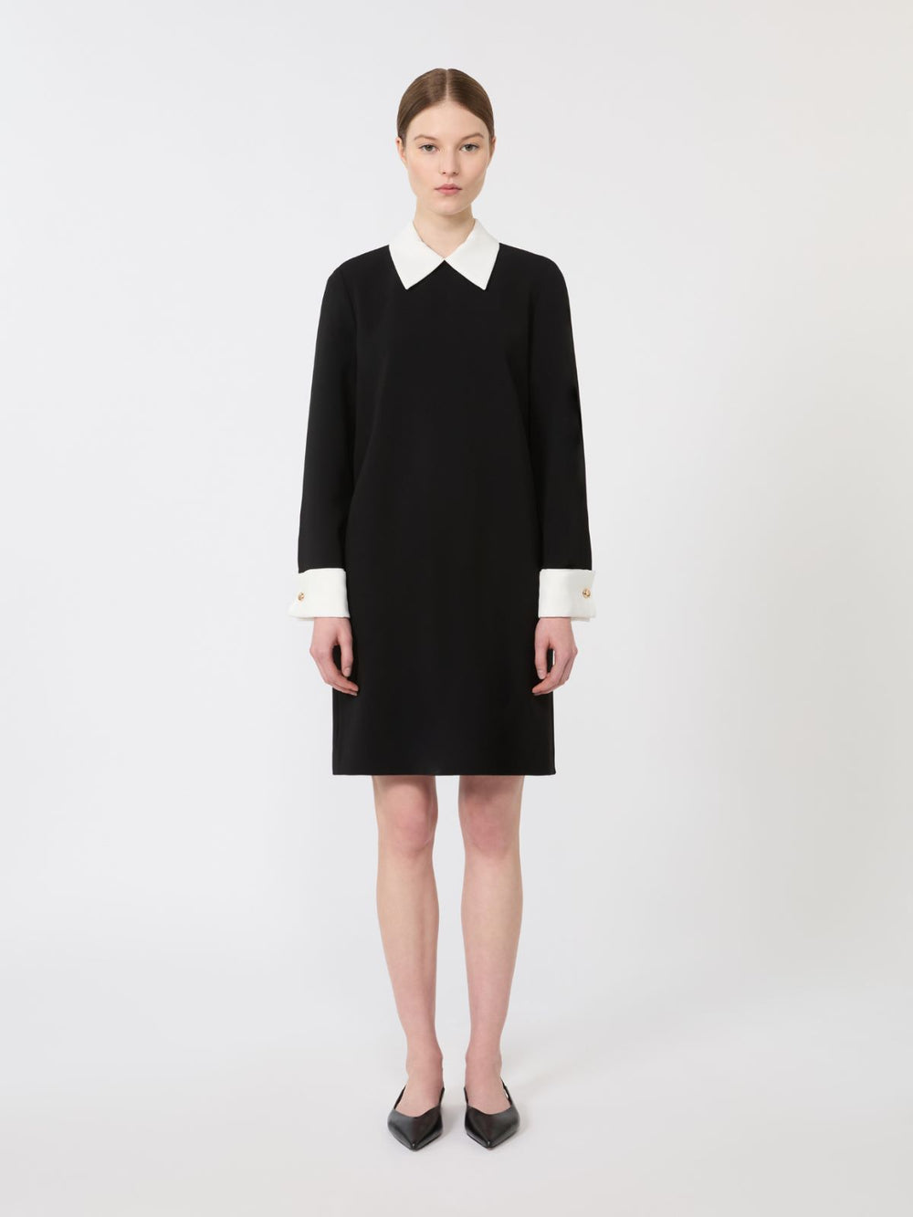 Short cady dress - Black