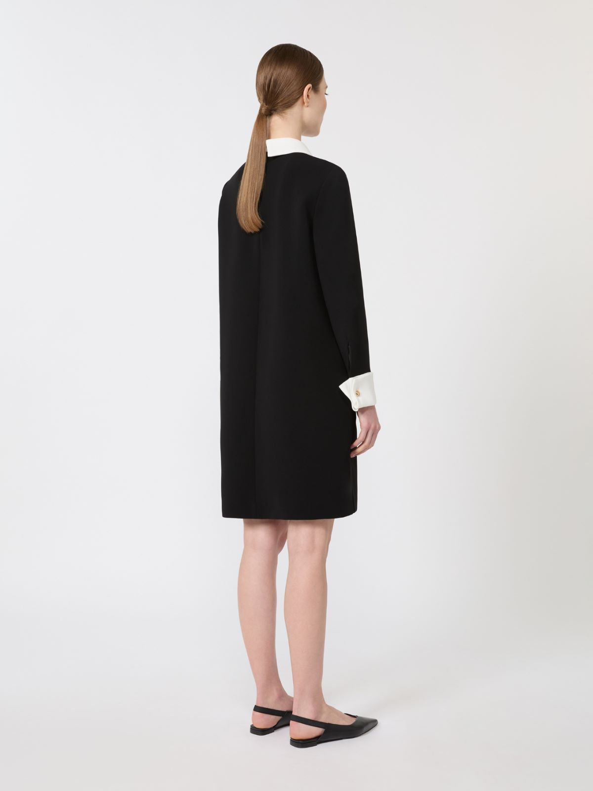 Short cady dress - Black
