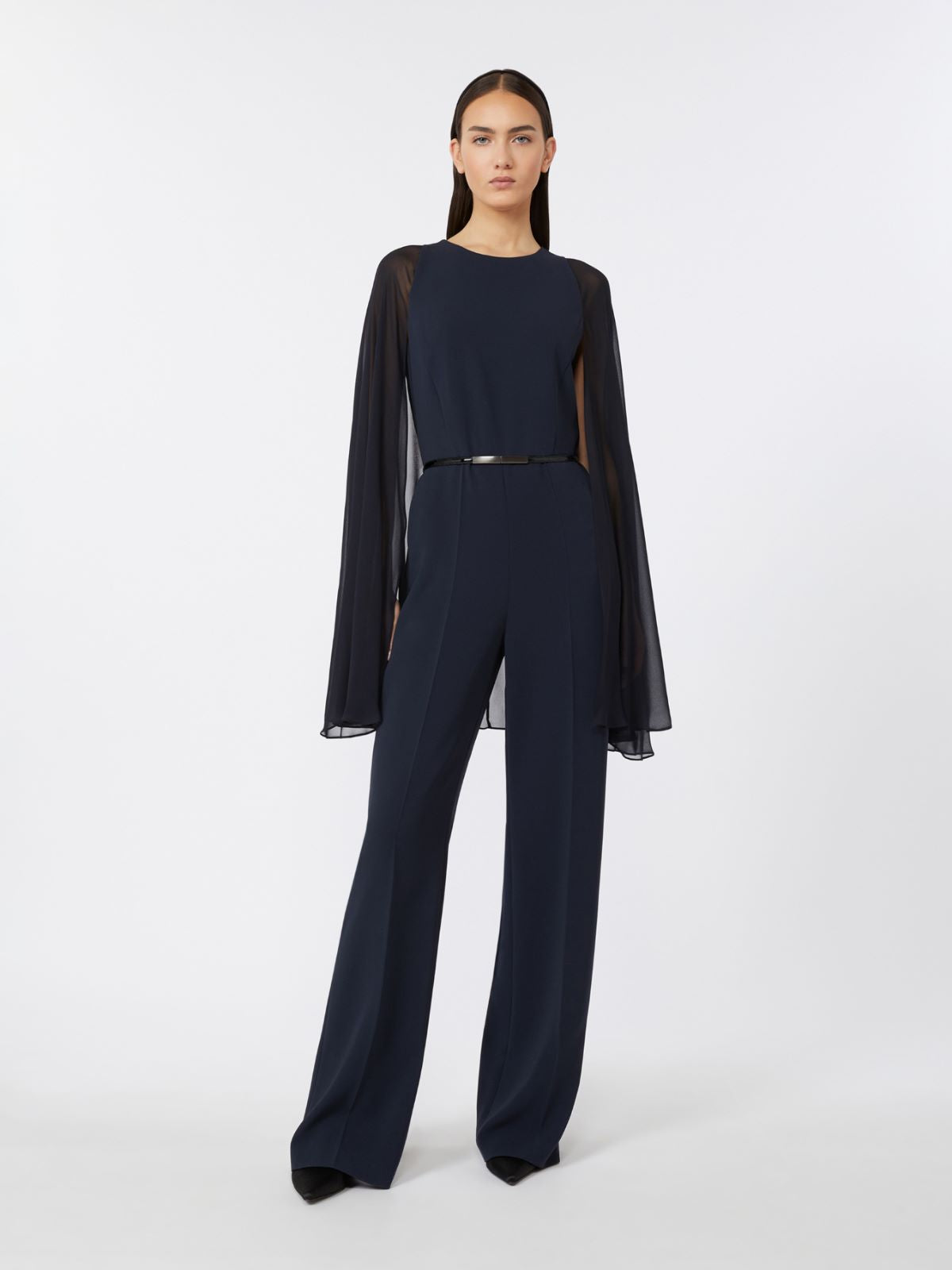 Cady jumpsuit with cape - Midnightblue
