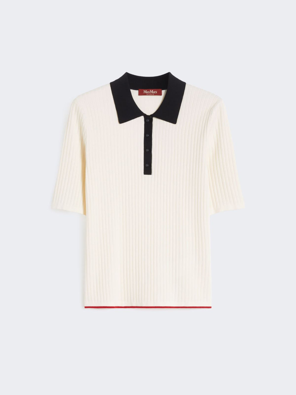 Stretch viscose jumper - White blue