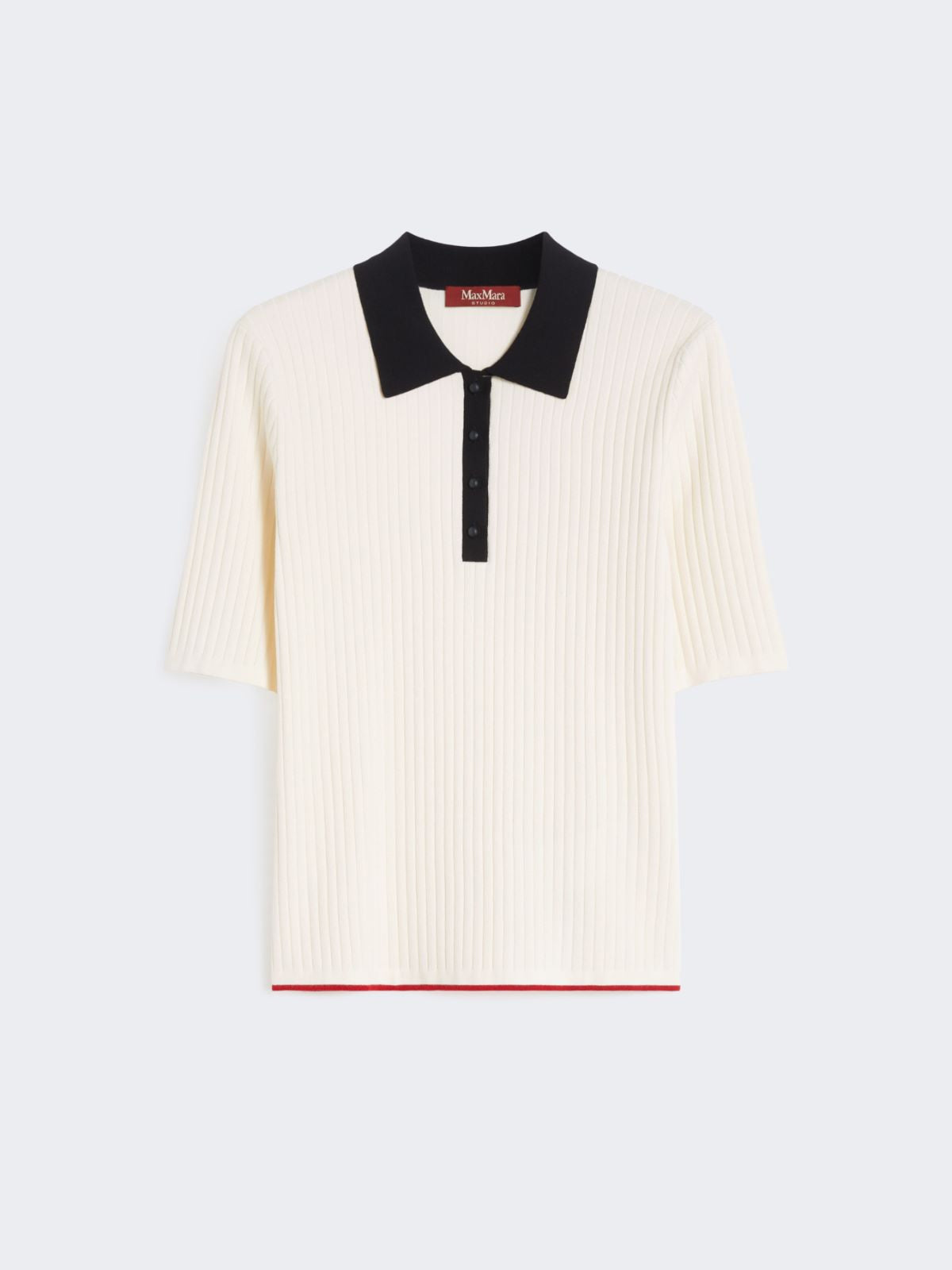 Stretch viscose jumper - White blue