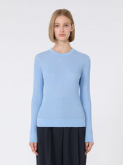Sequinned wool and silk sweater - Light blue