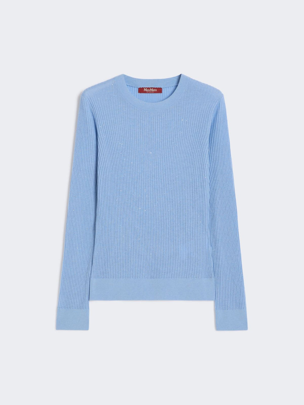 Sequinned wool and silk sweater - Light blue