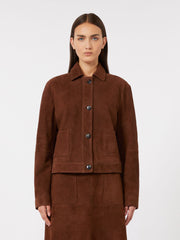 Suede boxy jacket - Chocolate