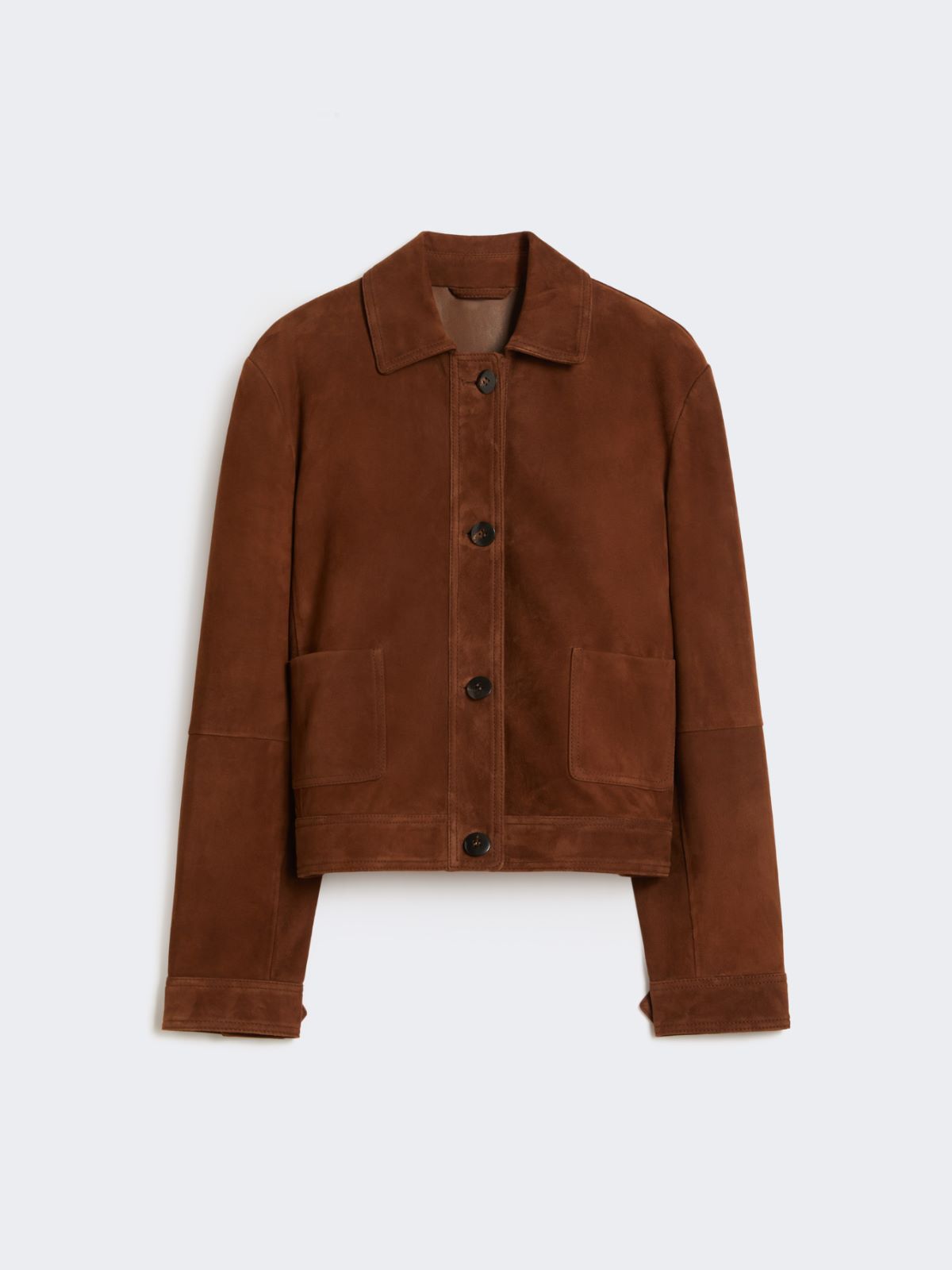 Suede boxy jacket - Chocolate