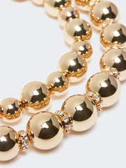 Ball chocker necklace set - Light gold