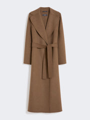 Wool drap wrap coat - Brown