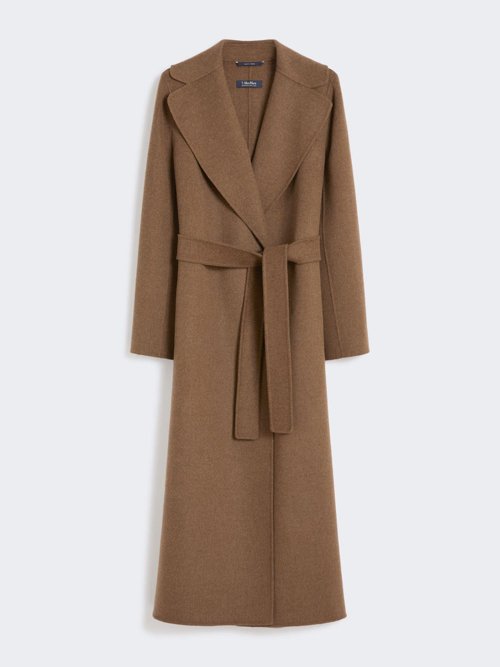 Wool drap wrap coat - Brown