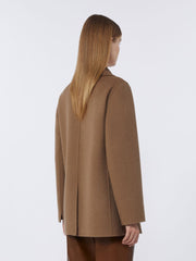 Double-breasted double-faced wool jacket - Camel