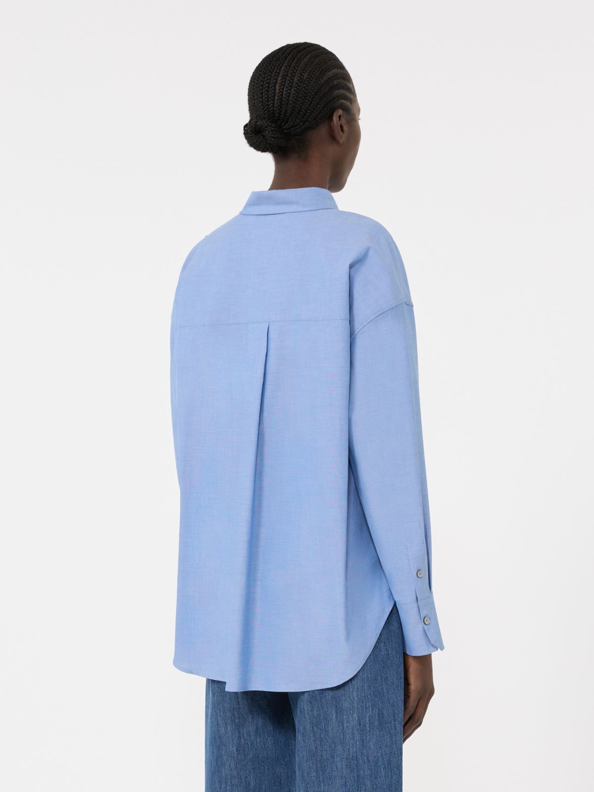 Cotton Oxford shirt - Light blue