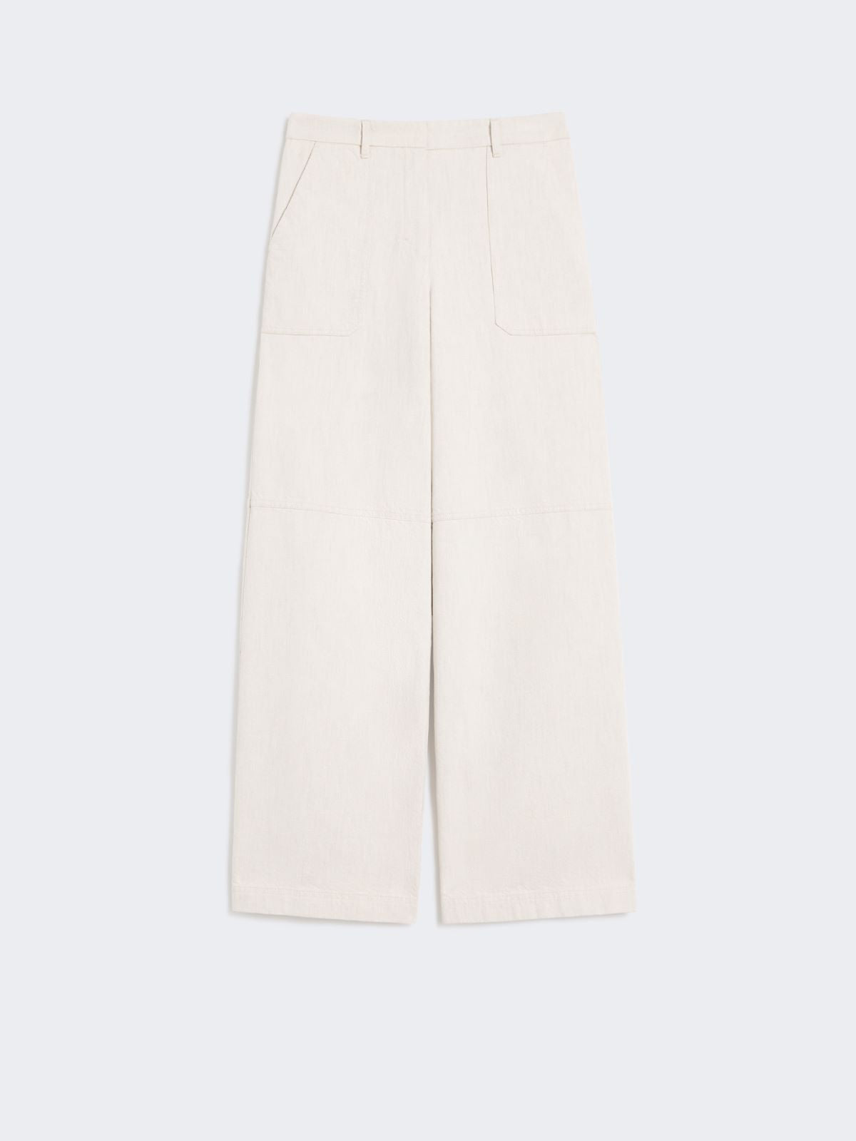 Washed cotton trousers - Natural