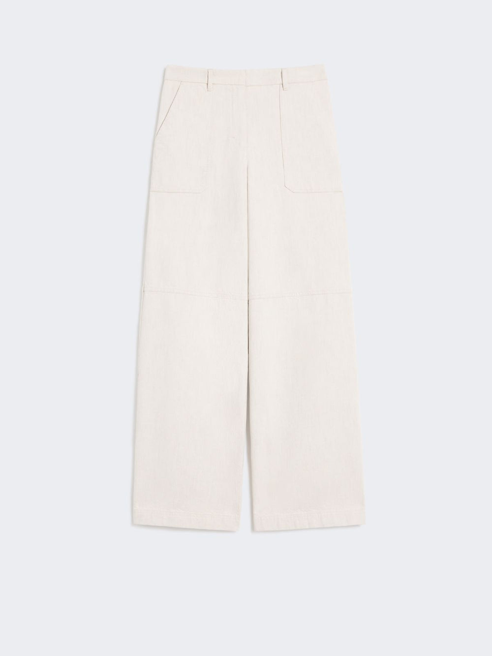 Washed cotton trousers - Natural