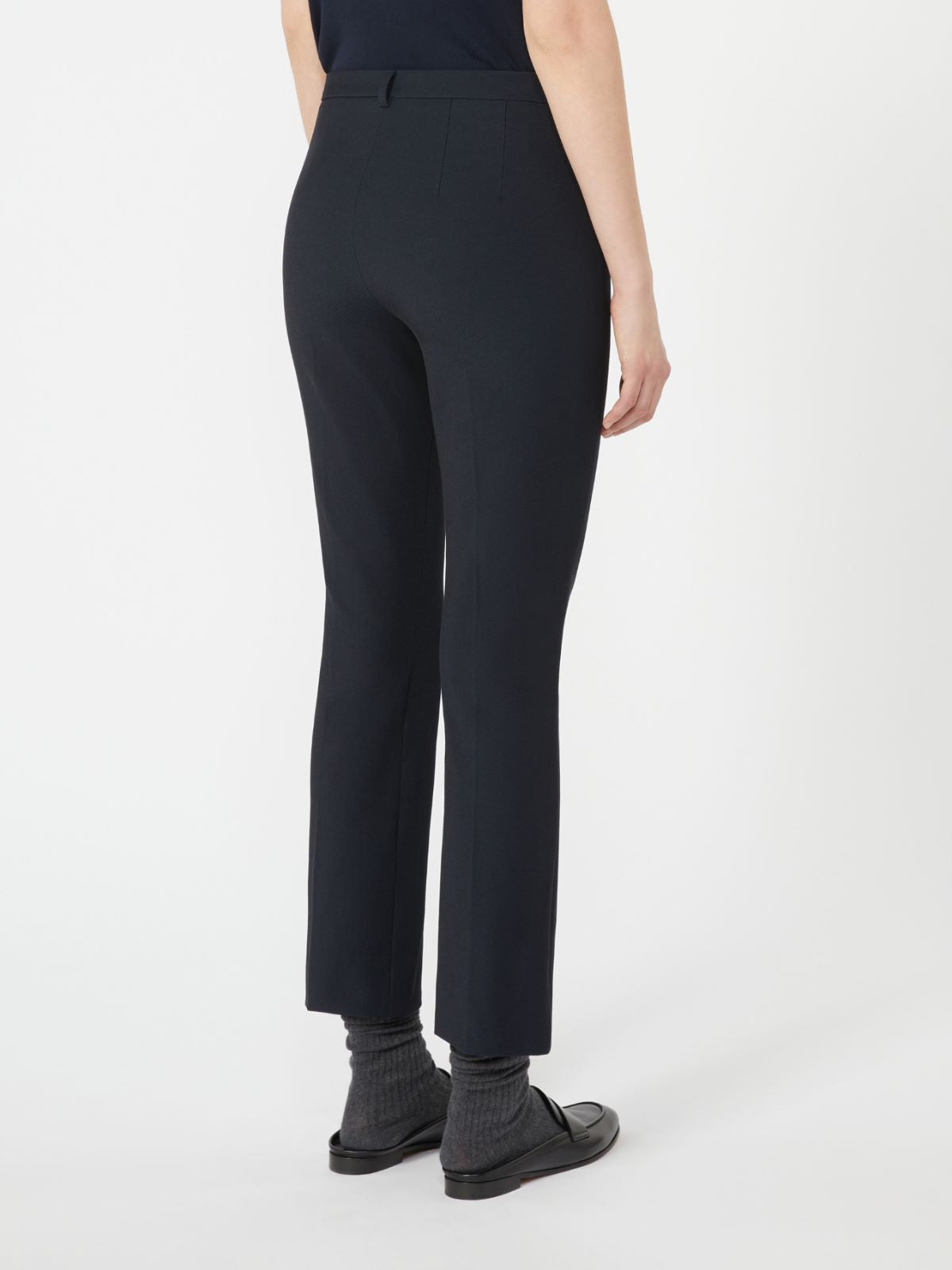 Stretch cotton-blend trousers - Midnightblue