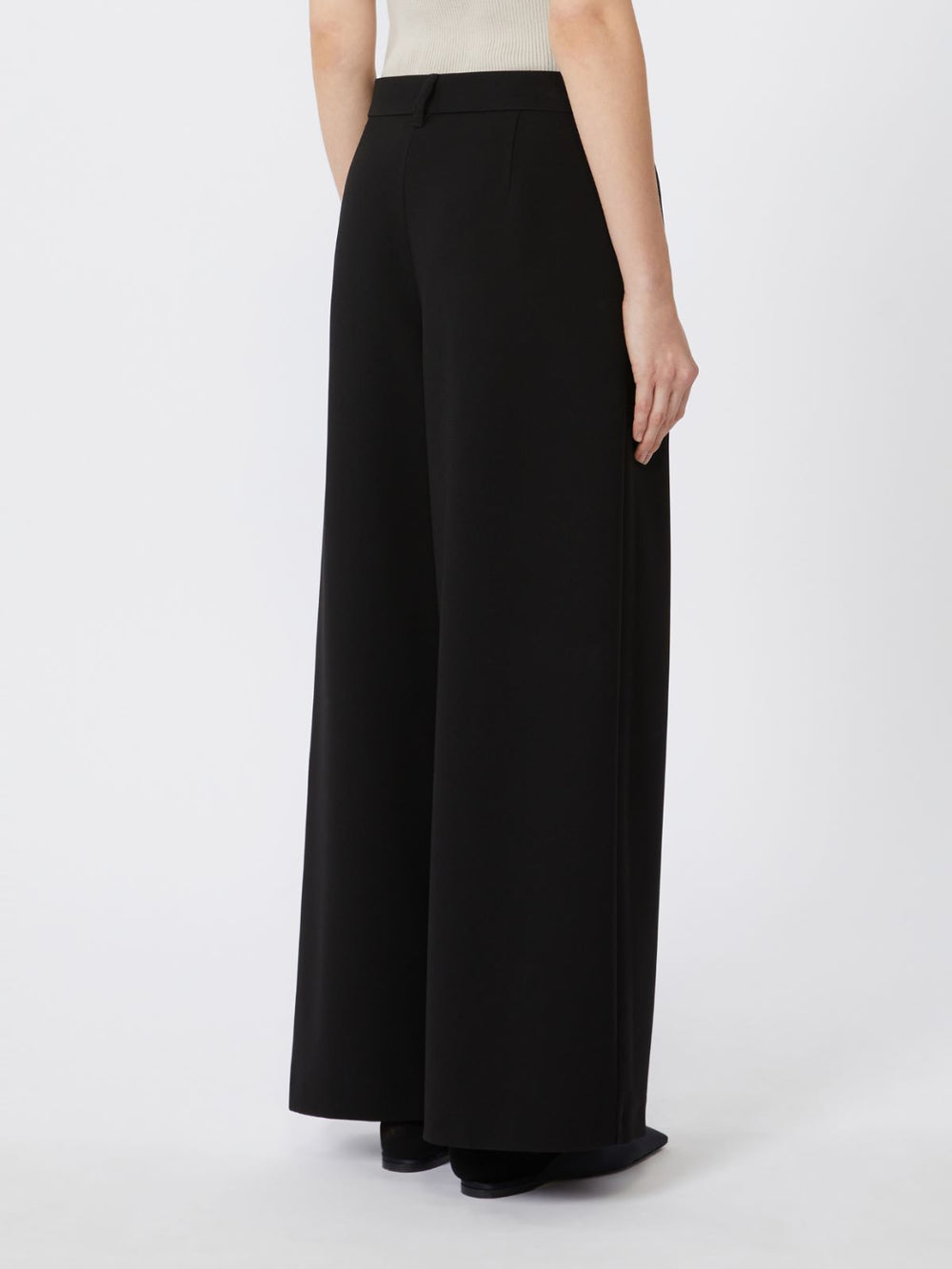 Cady wide-leg trousers - Black