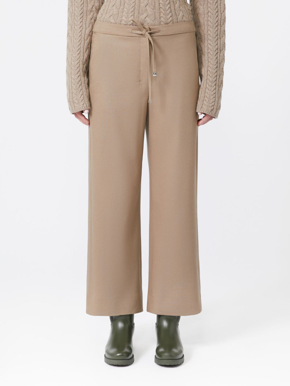 Wool joggers - Biscuit