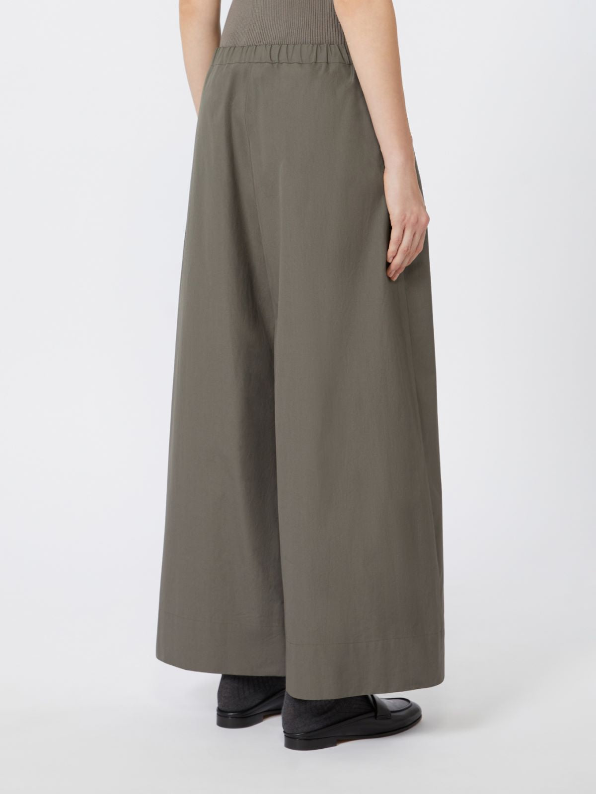 Cotton drawstring trousers - Medium grey