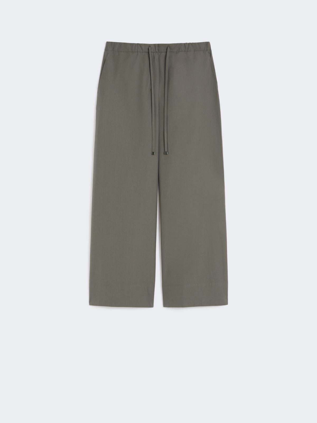 Cotton drawstring trousers - Medium grey