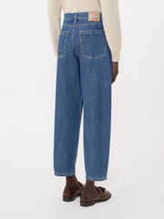 Cotton denim candle-leg jeans - Midnightblue