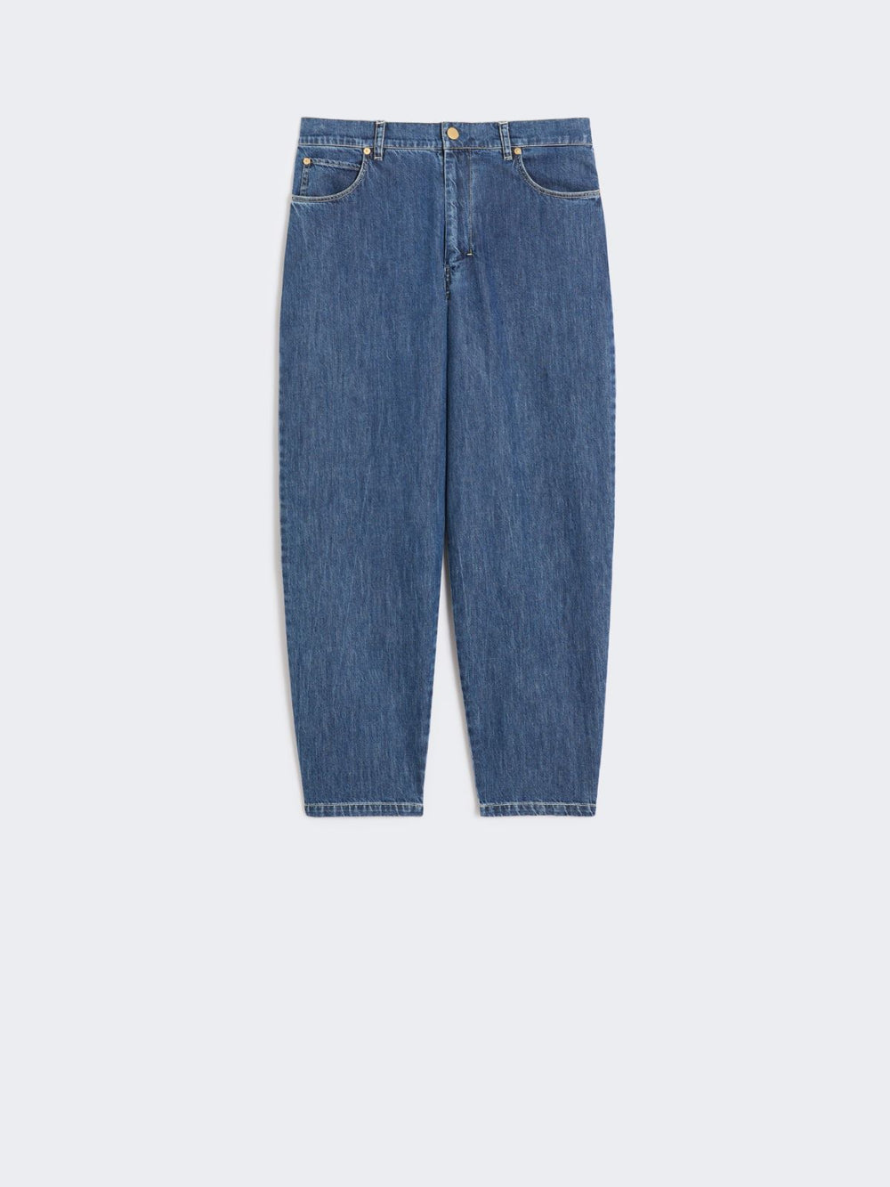 Cotton denim candle-leg jeans - Midnightblue