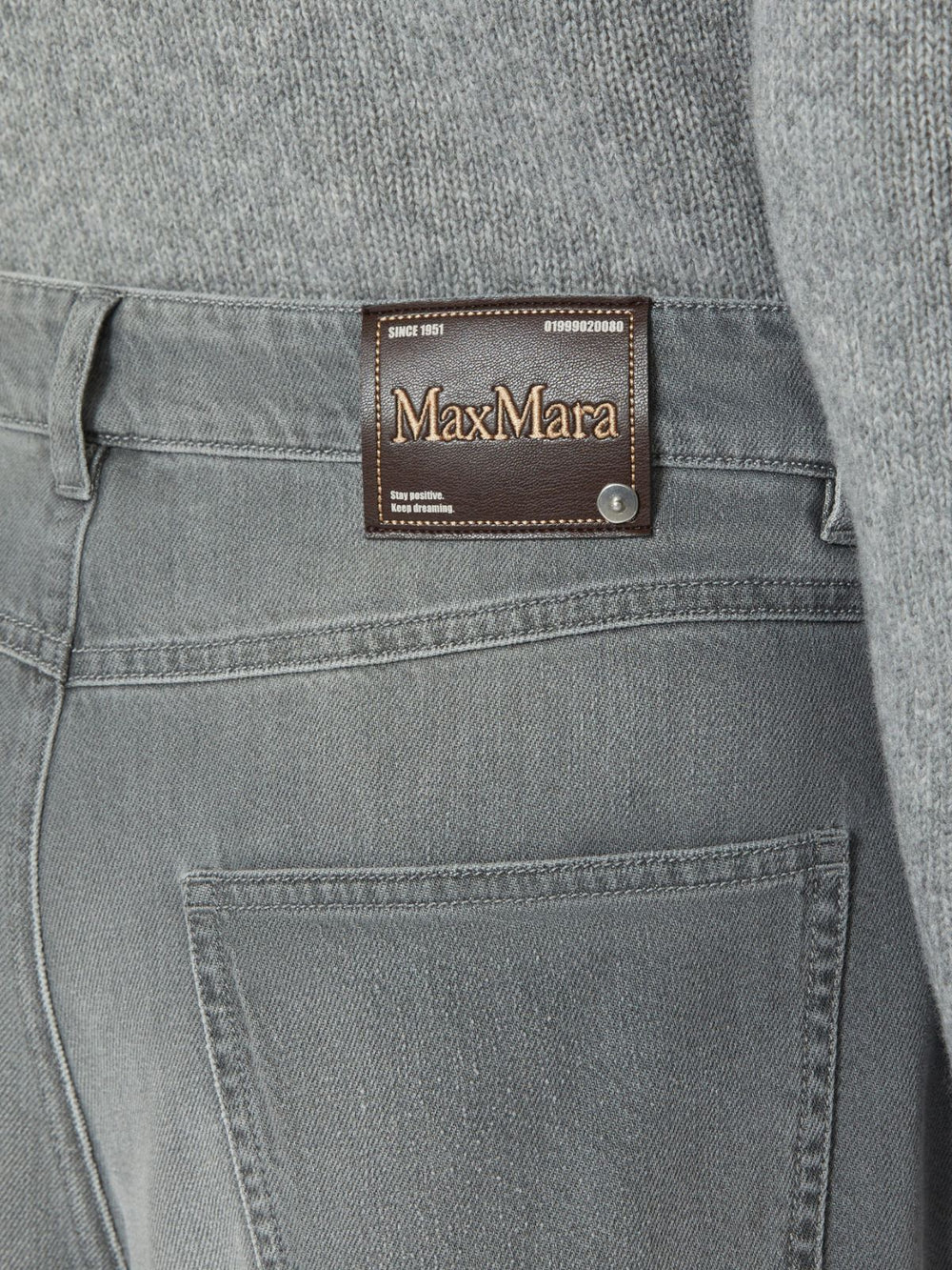 Cotton and viscose denim jeans - Medium grey