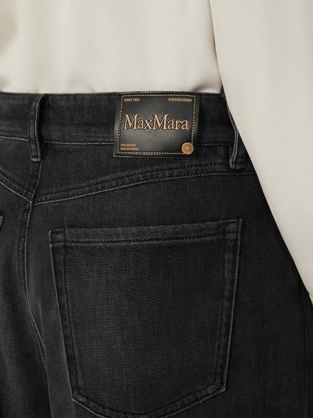 Denim turn-up jeans - Black