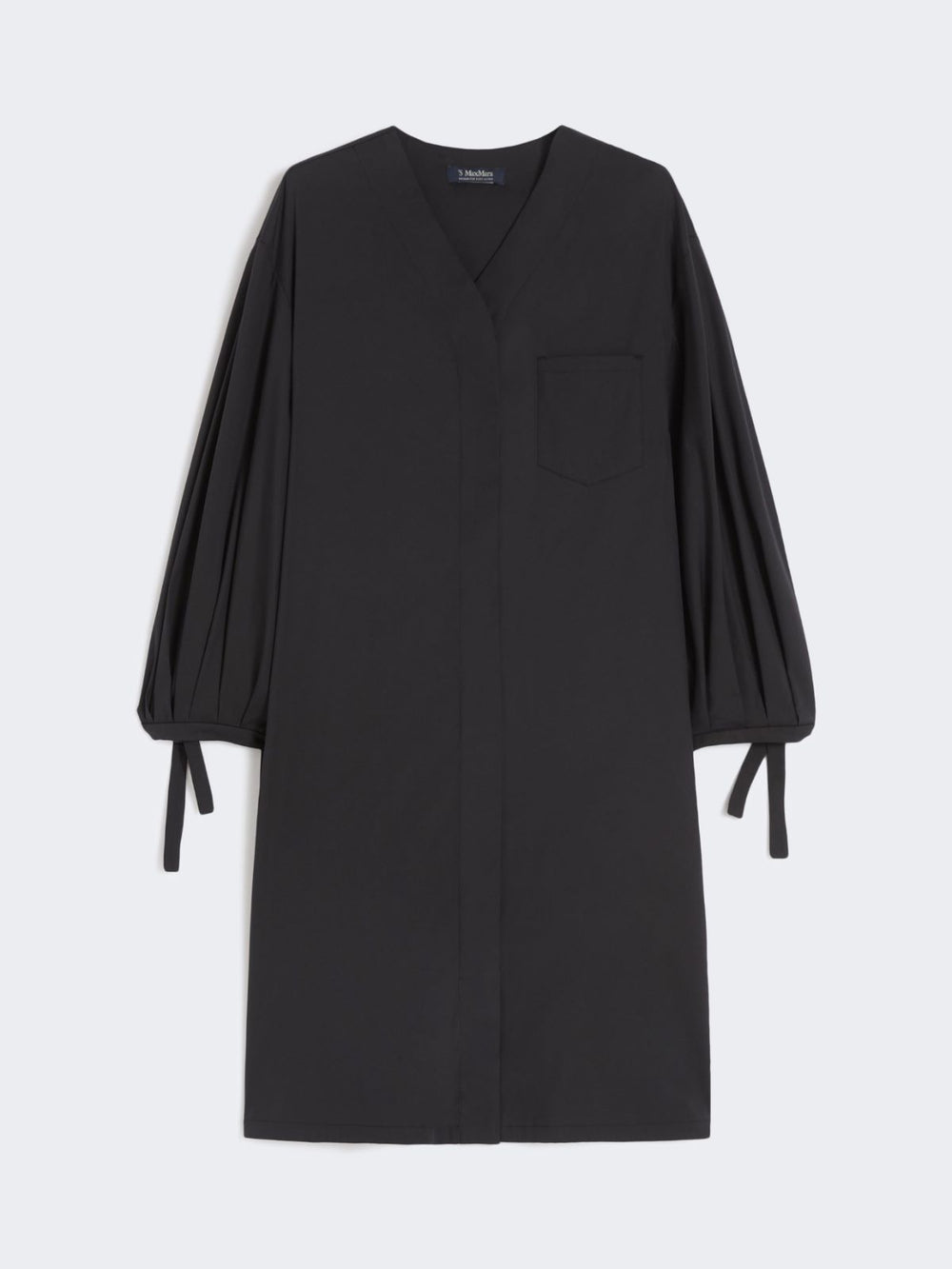 Stretch poplin dress - Black