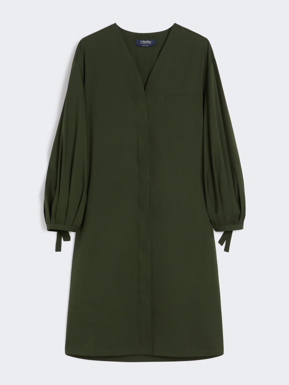 Stretch poplin dress - Kaki