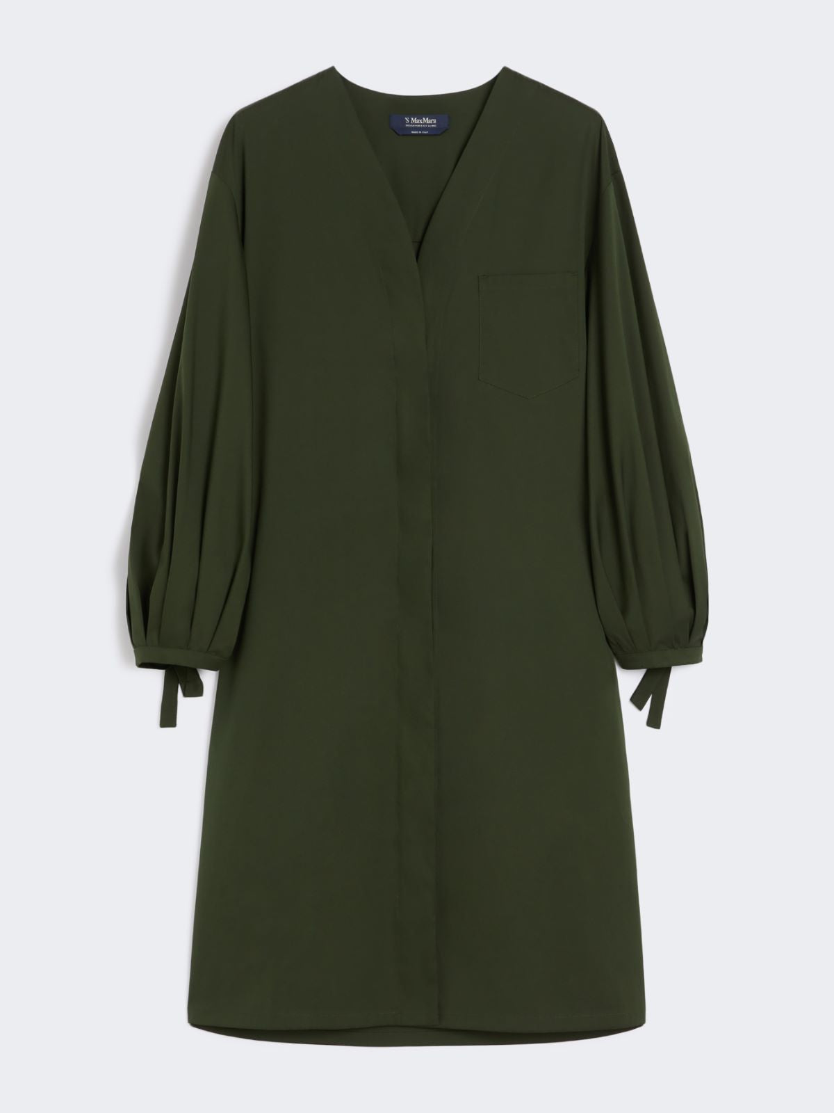 Stretch poplin dress - Kaki