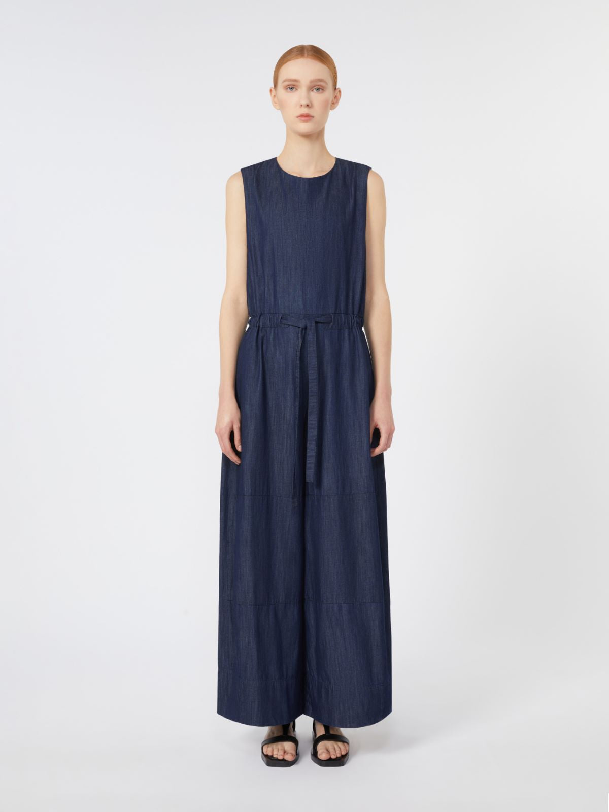 Cotton denim jumpsuit - Midnightblue