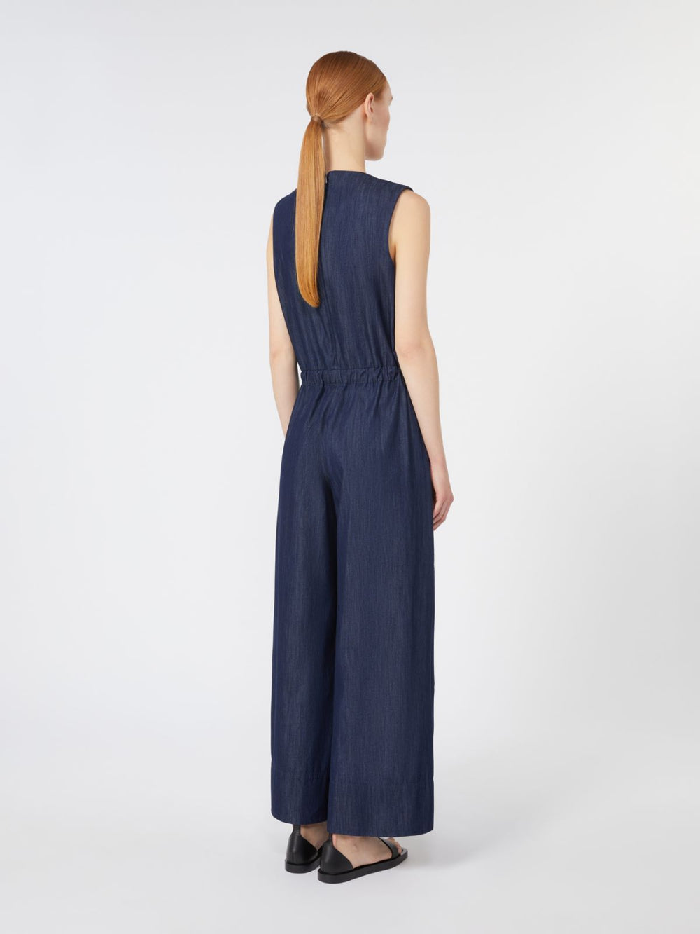 Cotton denim jumpsuit - Midnightblue