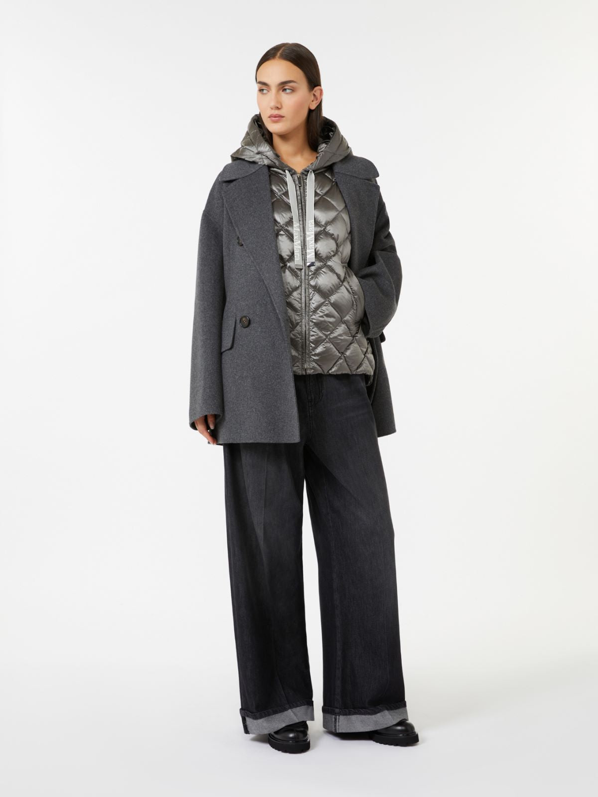 Water-repellent padded gilet - Medium grey