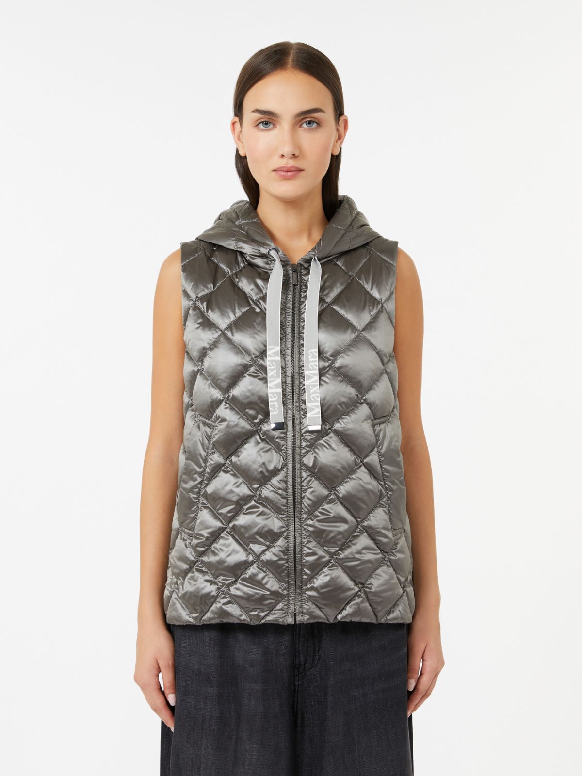 Water-repellent padded gilet - Medium grey