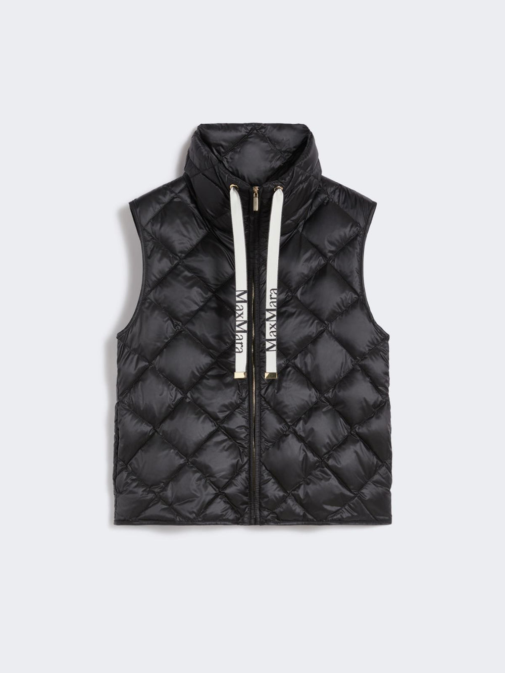 Water-repellent nylon canvas gilet - Black