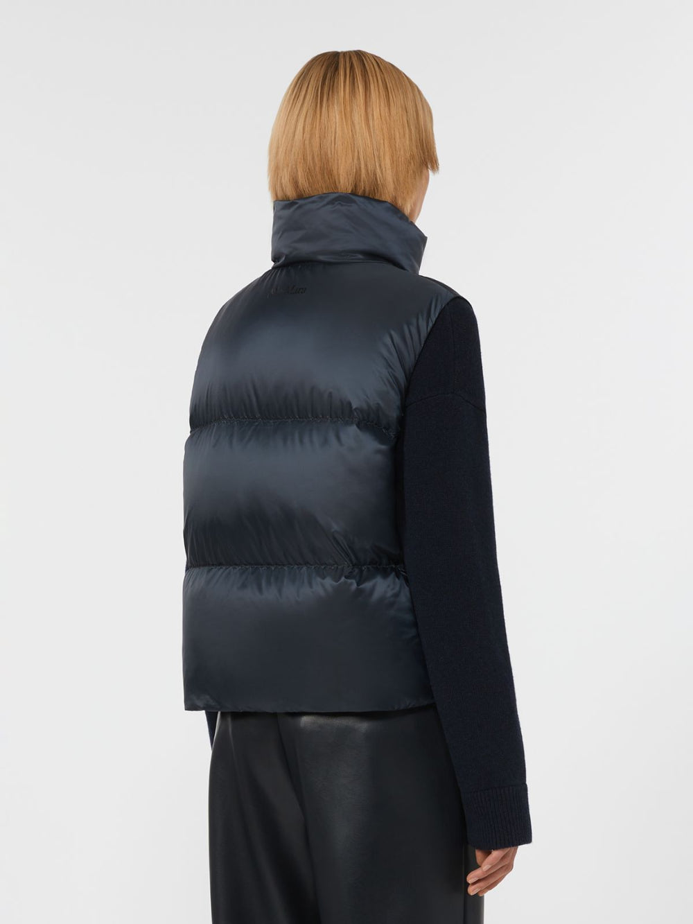 Padded gilet in water-repellent technical fabric - Midnightblue