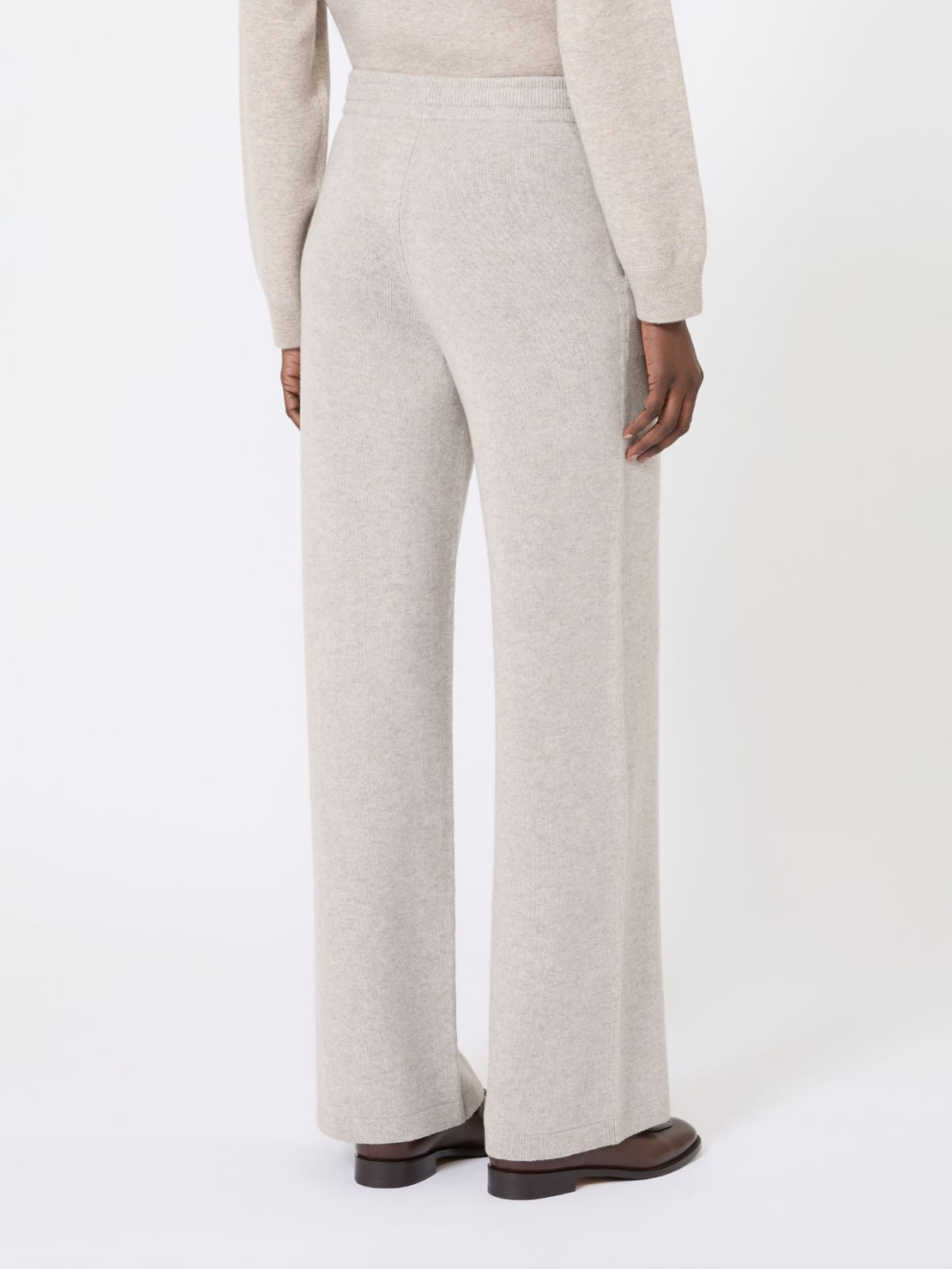 Wool and cashmere trousers - Beige