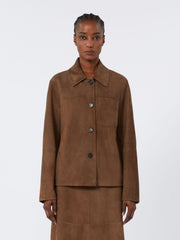 Suede shacket - Dark brown